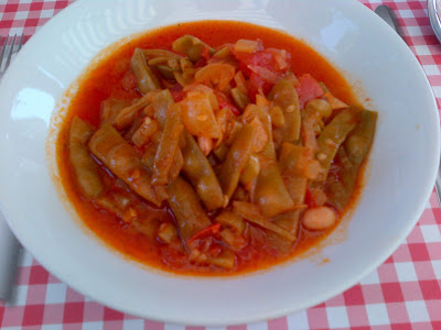 Green beans with vegetables a healthy and balanced Dinner